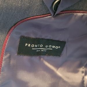 Pronto Uomo Men's suit Charcoal Gray 42S/34W